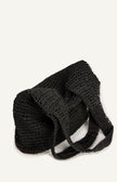 Raffia Tote Bag - Black