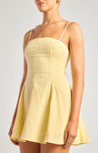 Lace Up Back Playsuit - Lemon