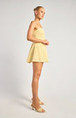 Lace Up Back Playsuit - Lemon