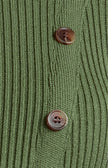 Side Button Fitted Knit - Moss