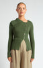 Side Button Fitted Knit - Moss