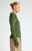 Side Button Fitted Knit - Moss
