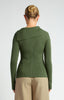 Side Button Fitted Knit - Moss