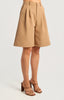 Bermuda Pleat Shorts - Camel