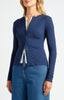 Layered Cardi Top - Navy