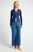 Layered Cardi Top - Navy