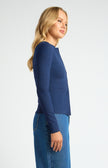 Layered Cardi Top - Navy