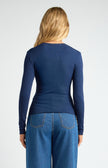 Layered Cardi Top - Navy