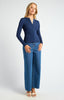 Layered Cardi Top - Navy