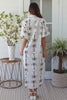 White Palm Shirt Dress - Coffee