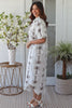 White Palm Shirt Dress - Coffee