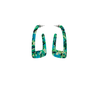 Abstract Square Hoop - Green Fleck