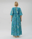 Aqua Paisley Yoke Maxi