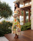 Into the Tropics Maxi Sundress - Brown