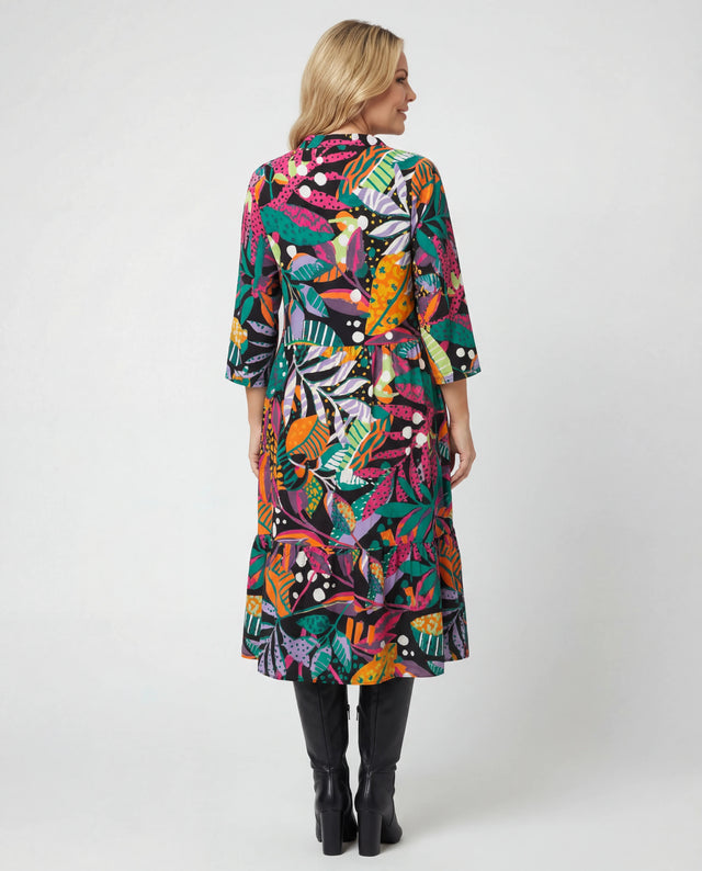 Bold Leaf Tunic Dress