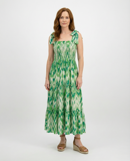 Chevron Shirred Sundress
