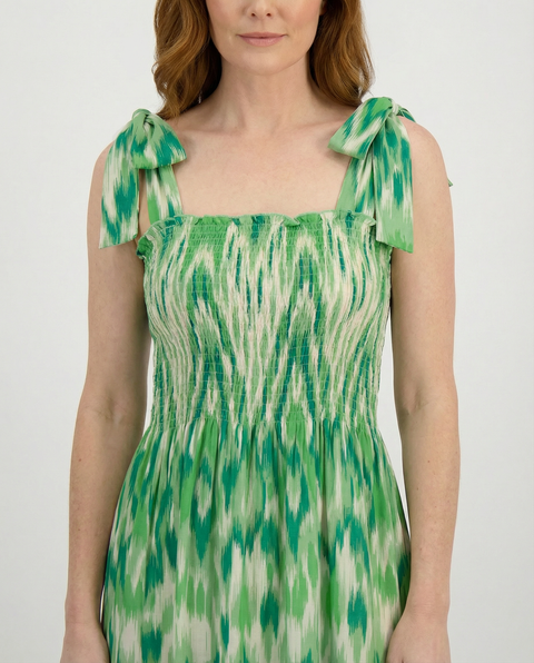Chevron Shirred Sundress