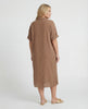 Dobby Shirt Dress - Biscotti