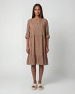 Dobby Tabslv Dress - Biscotti