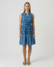 Sleeveless Drawstring dress - Blue