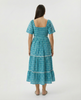 Flowercheck Tiered Dress