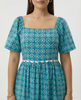 Flowercheck Tiered Dress