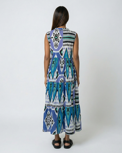 Ikat Tiered Maxi