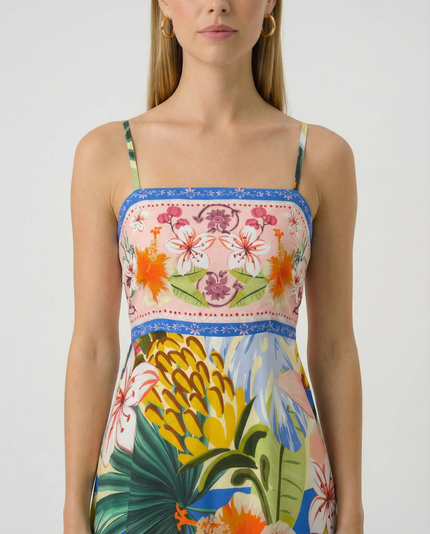 Into the Tropics Maxi Sundress - Blue