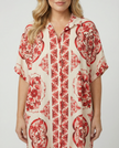 Italian Tile Dress - Red