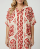 Italian Tile Dress - Red