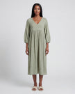 Lurex Rainbow Midi Dress - Sage