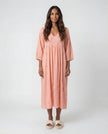 Lurex Rainbow Midi Dress - Shell Pink