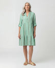 Lurex Striped TabSlv Dress - Mint