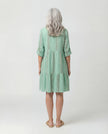 Lurex Striped TabSlv Dress - Mint