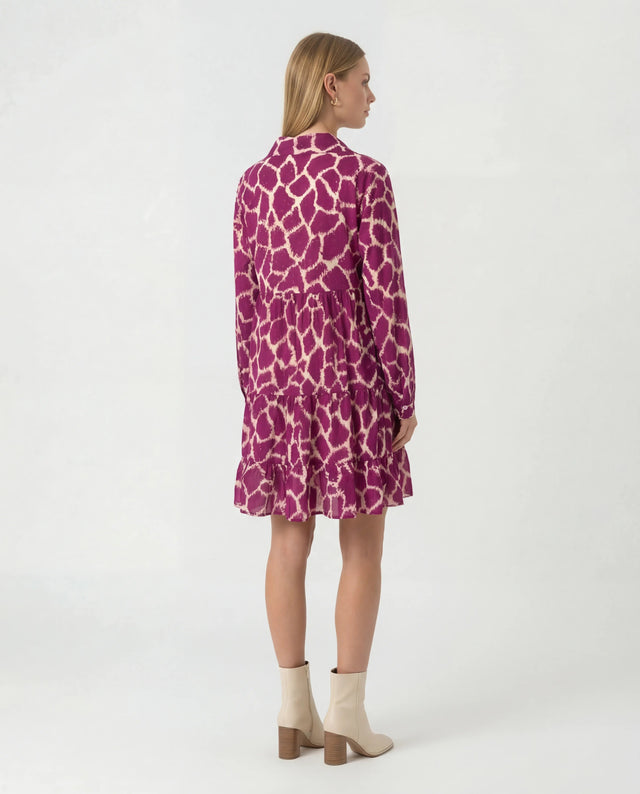 Pebble Print Dress - Magenta