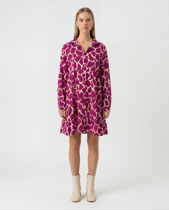 Pebble Print Dress - Magenta