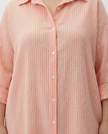 Pinstripe Shirt Dress - Candy