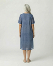Pleat Front Dress with Sleeve