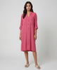 Pocket Shirt Dress - Raspberry
