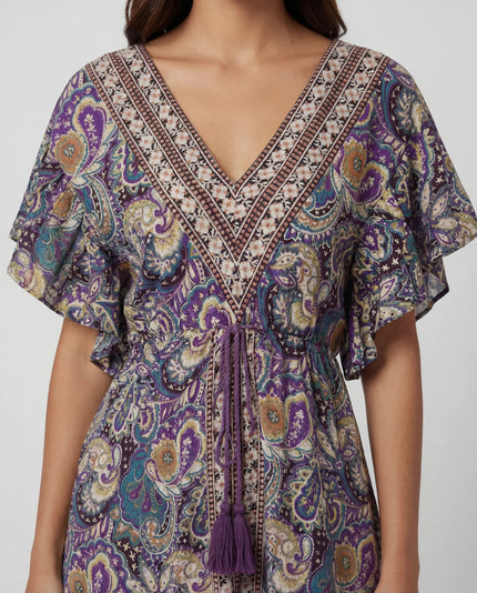 Purple Paisley Dress