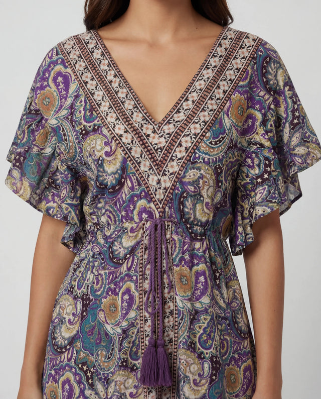 Purple Paisley Dress