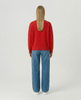 Tie Front Cardi - Red