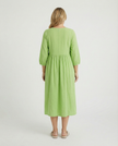 Sequin Midi Smock Dress - Lime