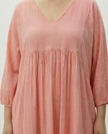 Sequin Midi Smock Dress - Shell Pink