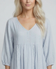 Sequin Midi Smock Dress - Sky