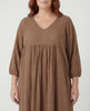 Sequin Midi Smock Dress - Biscotti