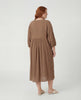 Sequin Midi Smock Dress - Biscotti