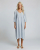 Sequin Midi Smock Dress - Sky