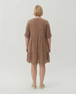 Sequin Dobby TabSlv Dress - Biscotti