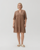 Sequin Dobby TabSlv Dress - Biscotti